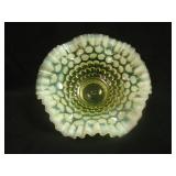8” Hobbs (?) Large Hobnail 6 Ruffled Crimped Edge