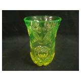 4 3/8” Bohemian Cut Tumbler – Vaseline