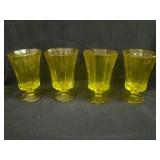 (4) 6” Tall Contemporary 8 Paneled Parfaits –