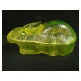 I.G. Covered Rabbit Candy Jar – Vaseline (Pat’d.