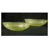 (2) 12 ¾” Daisy and Button Style Lg. Boats –