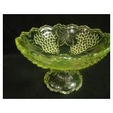 EAPG Grape Cluster Stemmed Compote – Vaseline