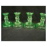 2 Pair Dolphin Squatty Candlesticks