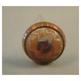 Zig Zag Hatpin – Amber (non-iridized)