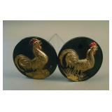 (2) Suns Up Hatpins – Black w/ Gold Decoration