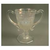 Fenton Orange Tree Handled Loving Cup – White