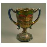 Fenton Orange Tree Handled Loving Cup – Blue