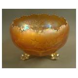 Fenton Stag and Holly ball ftd. Giant Rose Bowl –