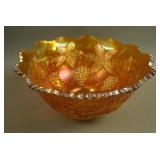 Fenton Wreath of Roses Punch Top only w/ Vintage