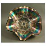 11” Dugan Ski Star Lg. 6 Ruffled Bowl w/ Compass