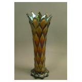 9 ¾” Tall Dugan Lined Lattice Swung Vase – Purple