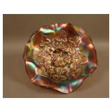 8 7/8” M’burg Blackberry Wreath 6 Ruffled Bowl –