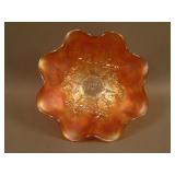 7 ½” N Star of David and Bows Deep 8 Ruffled Bowl