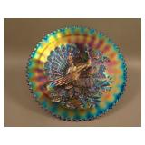 9 ¼” N Peacocks Plate w/ Ribbed Ext. – Blue (very