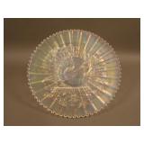 9 1/8” N Peacocks Plate w/ Ribbed Ext. – White