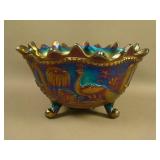 N Peacock at the Fountain ftd. Ruffled Fruit Bowl