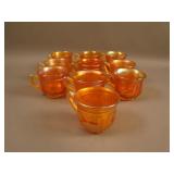 (10) N Peacock at the Fountain Handled Punch Cups