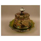 N G&C Covered Butter Dish – Green