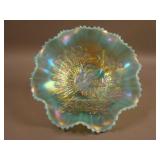 8 ¾” N Peacocks 8 Ruffled Bowl w/ Ribbed Ext. –