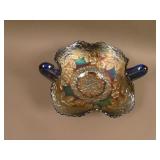 Fenton Illusion 2 Handled 4-Sided Bon Bon – Blue