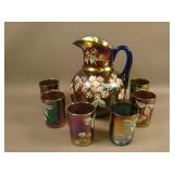 Fenton Enameled Ground Cherries 7 pc. Bulbous