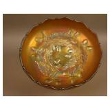 6 ½” Fenton Acorn I.C. Shaped Bowl – Aqua/ Mari.