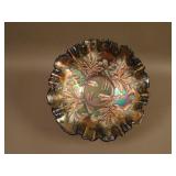 8 ¼” Fenton Thistle Bowl w/ 3 in 1 Edge – Blue