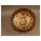 7 ¾” Fenton Holly Bowl w/ T.C.E. – Amethyst