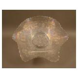 8 7/8” Fenton Leaf Chain 6 Ruffled Bowl – White