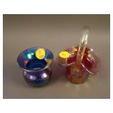 (1) Gibson Miniature Spittoon – Blue and (1)