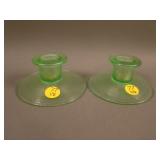 Pair 1 5/8” Tall Fenton #314 Squatty Candlesticks