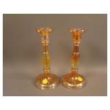 Pair 8 1/8” Tall Fenton #549 Candlesticks –