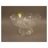 4” x 6” U.S. Glass Cosmos and Cane Punch Bowl