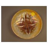 6 3/8” Dugan Four Flowers Plate w/ Basketweave Ext