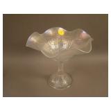 N Hearts and Flowers Stemmed 6 Ruffled Compote w/