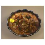 5 ½” N Peacock at the Urn ind. I.C. Bowl – Blue