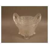 N Round Handled Bushel Basket – White (scarce