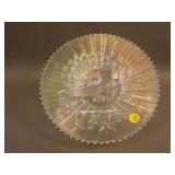 9” N Peacocks Plate w/ Ribbed Ext. – White (scarce