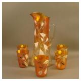 Fenton Interior Drape Tankard 7 pc. Water Set w/