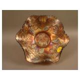 7” Fenton Vintage Grape 6 Ruffled Bowl – Amethyst