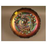 7” Fenton Acorn I.C. Shaped Bowl – Blue