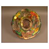 9 ¼” Fenton Orange Tree Flared Plate – Blue