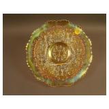 9 ½” Fenton Leaf Chain Flared Plate – Pastel Mari.