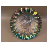 9” N Peacocks Stippled P.C.E. Bowl w/ Non-Iridized