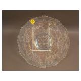 9 ½” Fenton Leaf Chain Flat Plate – White (scarce;