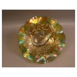 9” M’burg Trout and Fly 6 Ruffled Bowl – Green