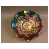 8 ¾” N Strawberry 8 Ruffled Bowl w/ Basketweave