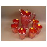 I.G. Field Flower 7 pc. Water Set – Red (scarce 60