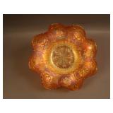 8 ¾” Fenton Dragon and Lotus 8 Ruffled Bowl –