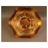 8 5/8” Fenton Heart and Vine 6 Ruffled Bowl –